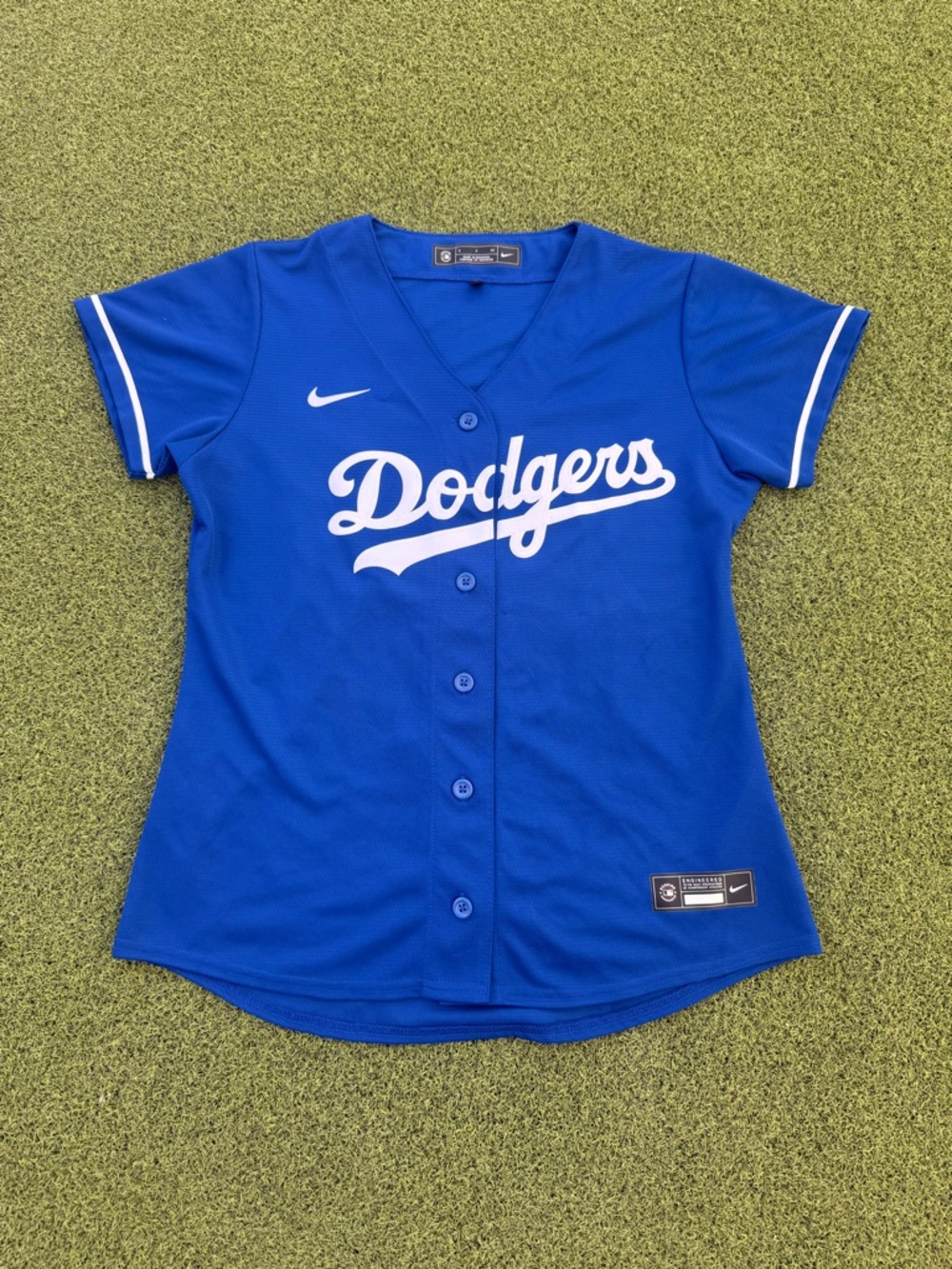LOW STOCK MODERN RARE NIKE LOS ANGELES DODGERS PLAN BUTTON UP MLB JERSEY